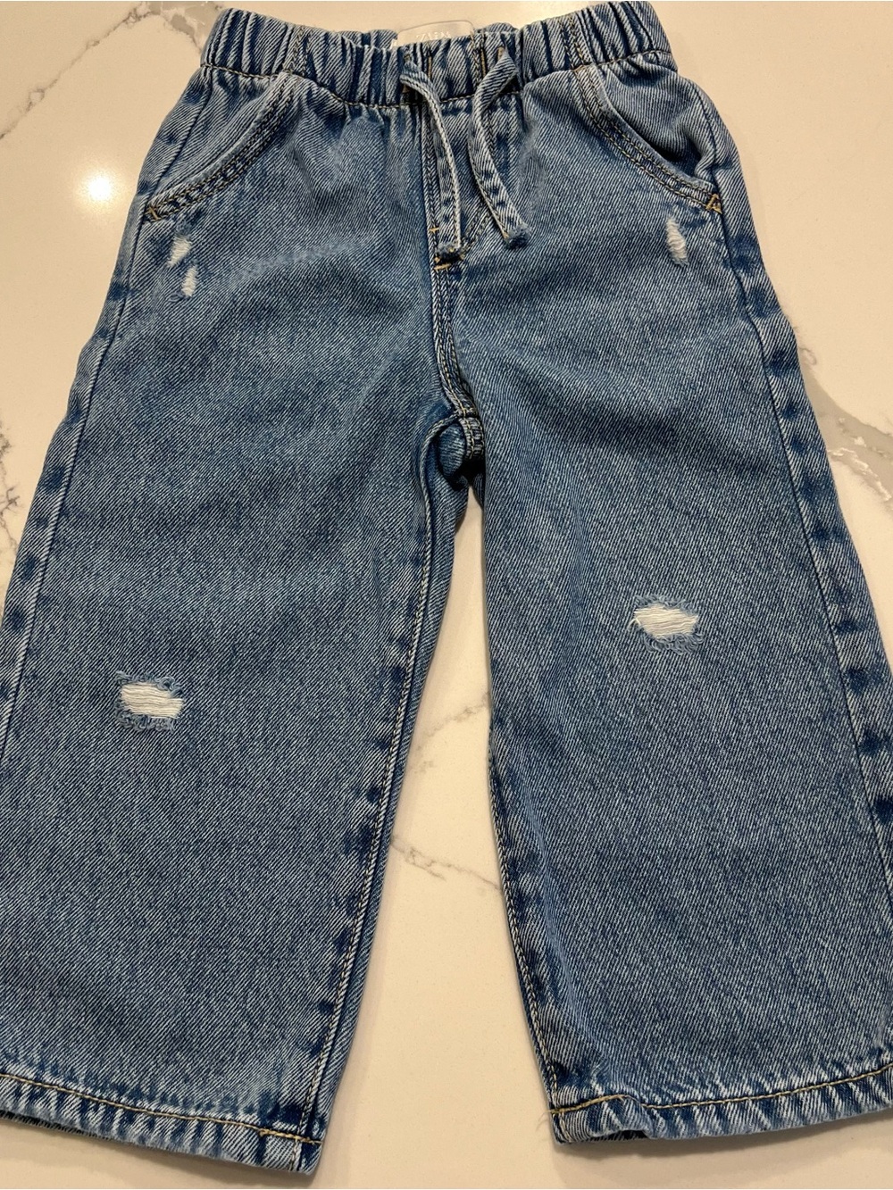 ZARA Kids Girls Blue Denim Jeans Set of 2 - Casual Straight Fit❤️❤️😎 - Picture 5 of 13